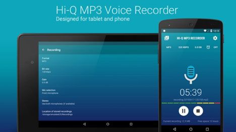 Ứng dụng thu âm Hi-Q MP3 Voice Recorder