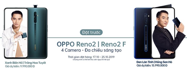 OPPO Reno2 và Reno2 F đã có mức giá bán dự kiến trước ngày đặt trước sản phẩm