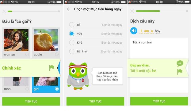  Ứng dụng học ngoại ngữ Duolingo