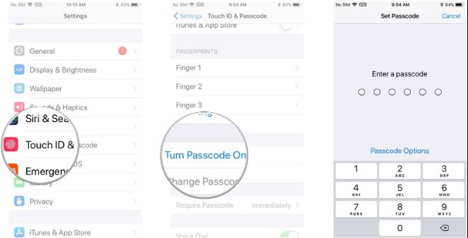 Kích hoạt tính năng cài đặt mật khẩu trên iPhone
