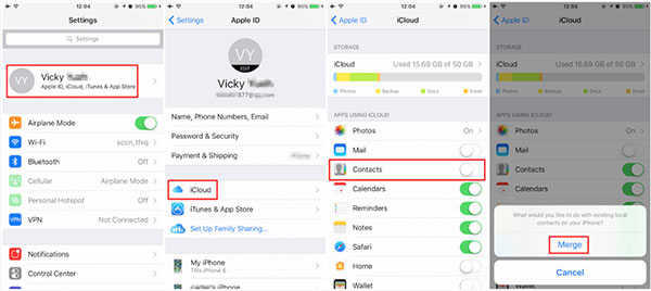 Tiến hành chuyển danh bạ điện thoại từ iPhone sang iPhone bằng iCloud