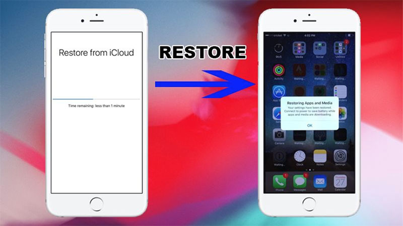 Restore điện thoại iPhone là thao tác khôi phục cài đặt hệ thống