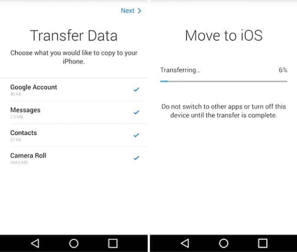Ứng dụng Move to iOS được phát triển bởi Apple dành cho thiết bị Android 