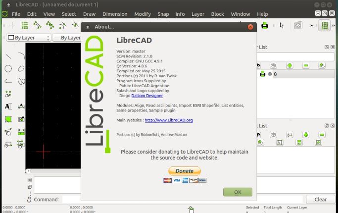 LibreCAD là một phần mềm CAD mã nguồn mở hoạt động đa nền tảng