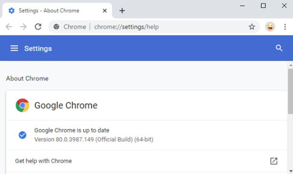 Cập nhật trình duyệt web trên Google Chrome