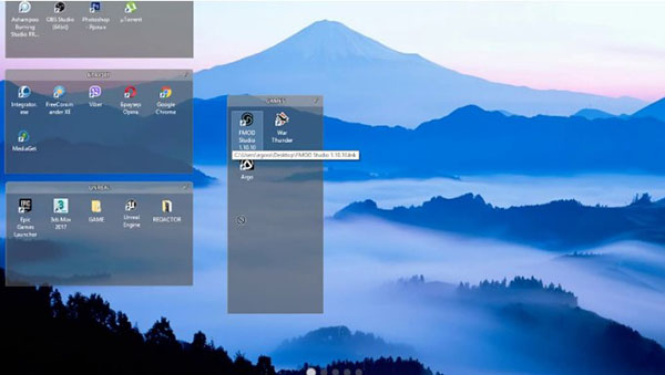 Phần mềm TAGO Fences sắp xếp màn hình desktop trên Windows