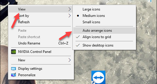 Cách sắp xếp icon trên Desktop