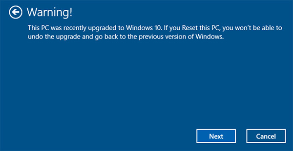 Khôi phục cài đặt gốc trên Windows 10 không bị mất dữ liệu (3)