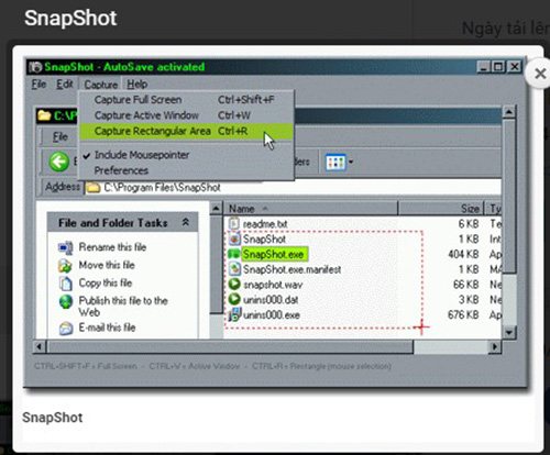 Phần mềm chụp ảnh màn hình laptop SnapShot
