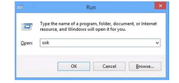 Cách 2: Mở bàn phím ảo Win 10 từ cửa sổ lệnh Run