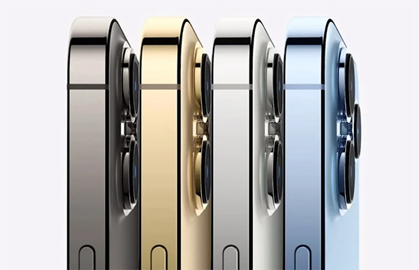 Các tùy chọn màu sắc mới trên iPhone 13 Pro Max.