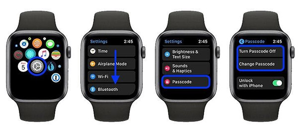 Bạn cũng có thể cài mật khẩu trực tiếp bằng Apple Watch