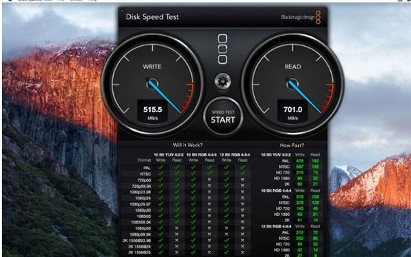 Phần mềm kiểm tra thẻ nhớ Blackmagic Disk Speed Test