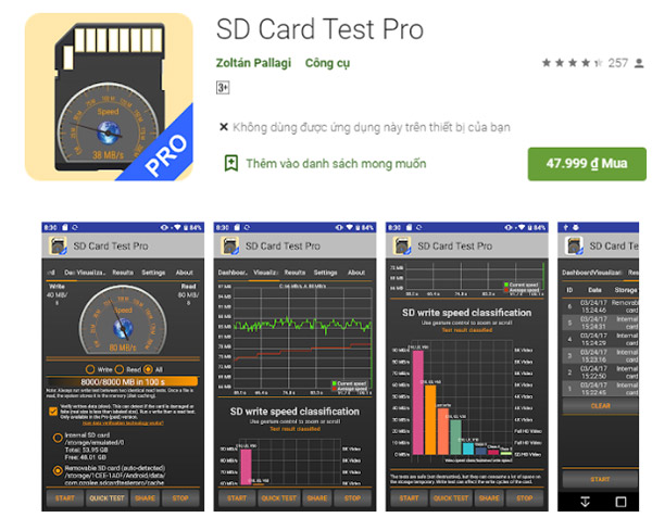 Phần mềm SD Card Test