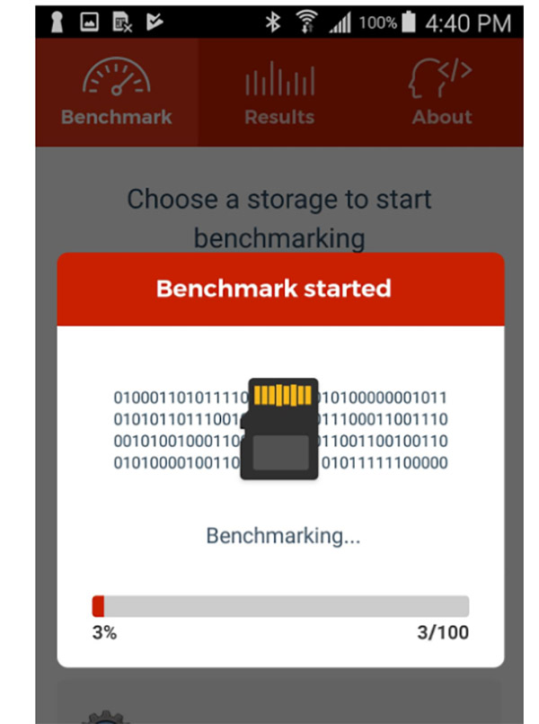 Phần mềm kiểm tra thẻ nhớ A1 SD Bench