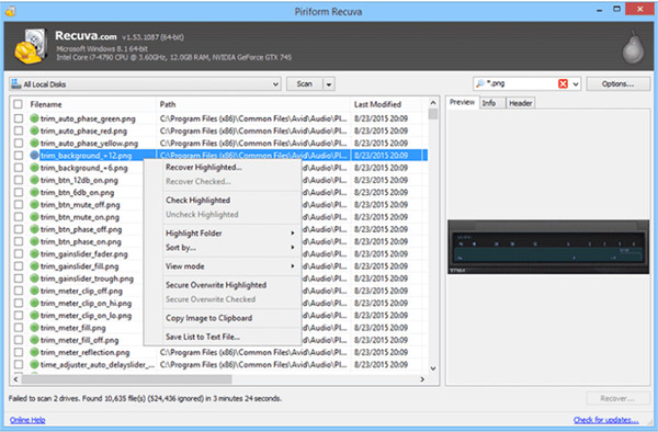 Phần mềm Glary Undelete