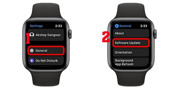 Cập nhật phần mềm trên Apple Watch.
