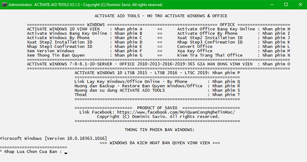 Aio cũng là phần mềm active Windows 11 được sử dụng phổ biến 