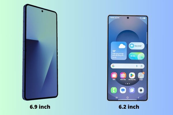 So sánh Samsung Galaxy Z Flip 7 và Galaxy S25 về màn hình